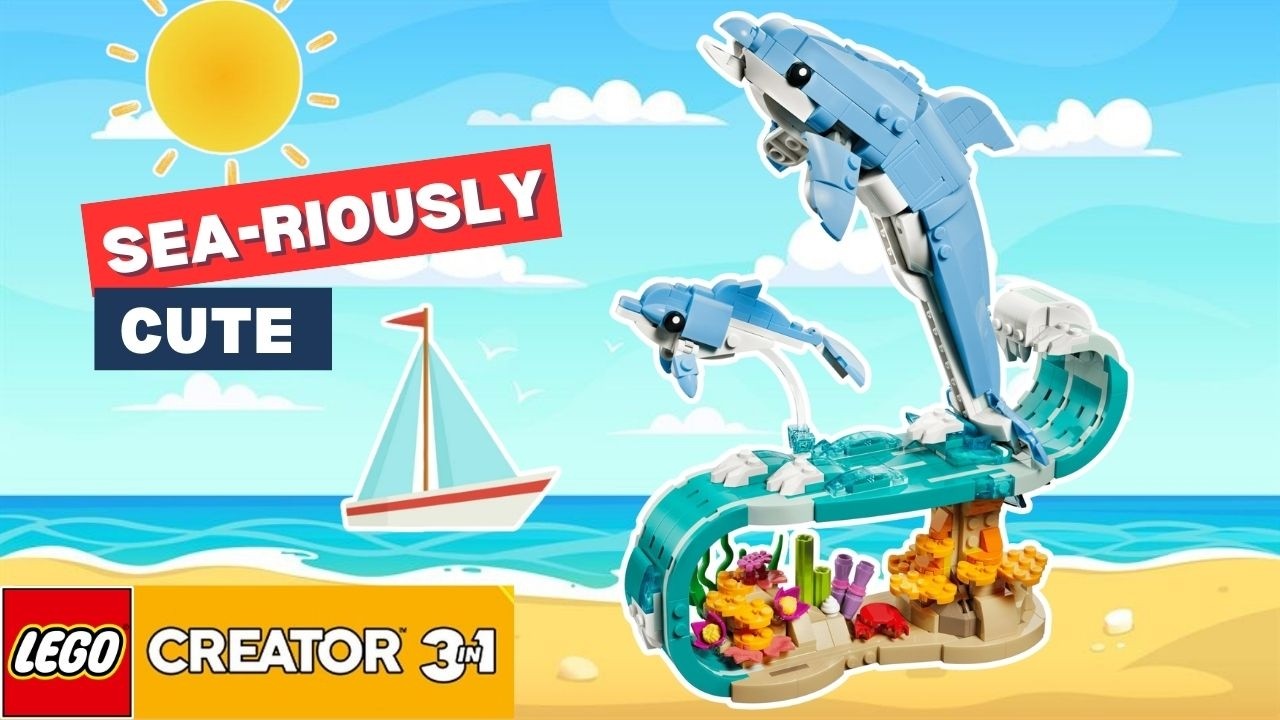 LEGO Creator Sea Animals Beautiful Dolphins 31385 | 3in1 Speed Build & Review