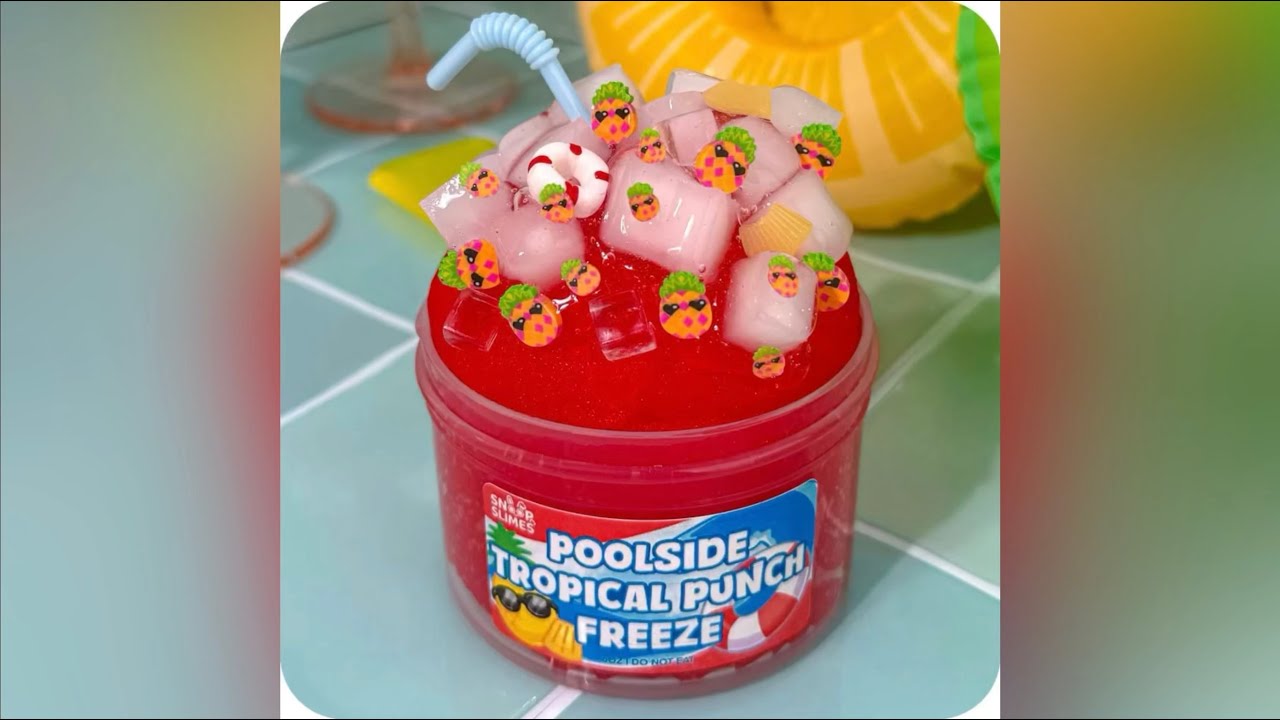 How to Make Poolside Tropical Punch Freeze Slime (Icee Texture from SnoopSlimes)