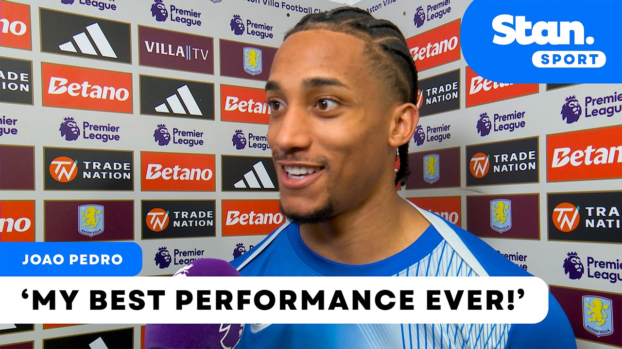 Joao Pedro was PUMPED after his first-ever Premier League hat-trick 🔥 Focus and hard work