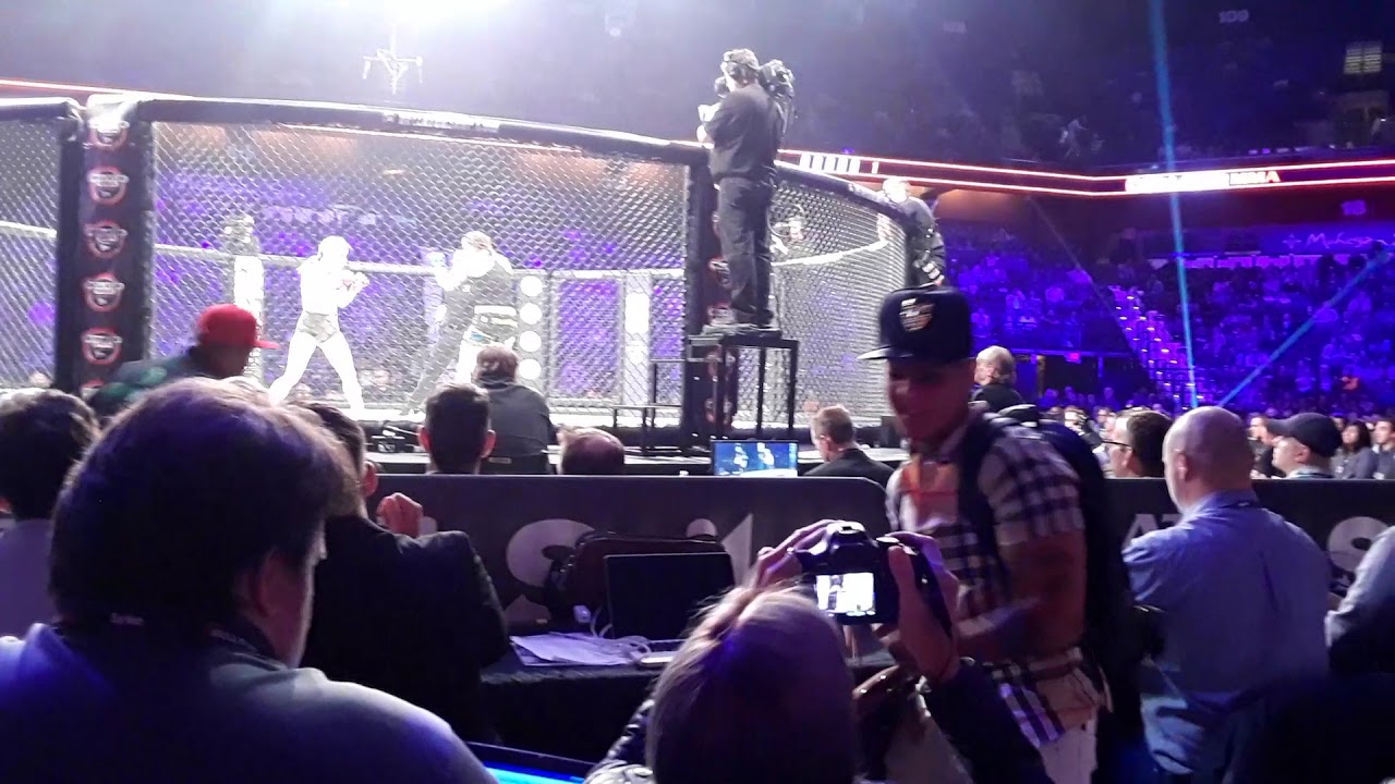 Kristina Williams vs. Heather Hardy Bellator 185 cageside view