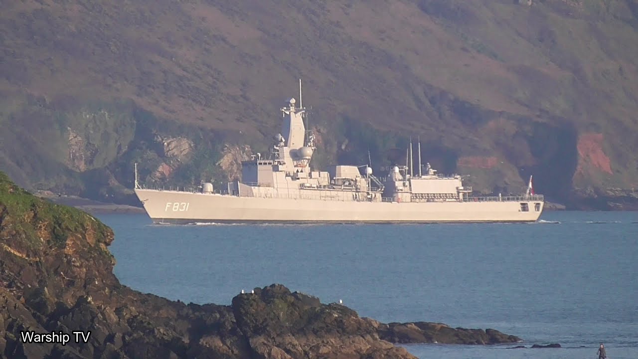 ROYAL NETHERLANDS NAVY FRIGATE HNLMS VAN AMSTEL F831 IN PLYMOUTH SOUND - 8th March 2021