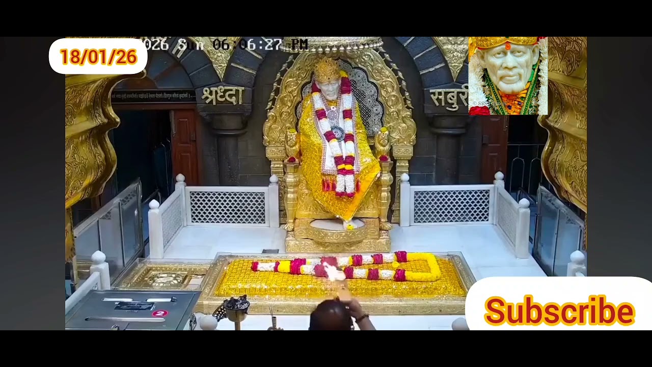 Sai Baba Darshan Live Dhoop Aarti 18/01/26
