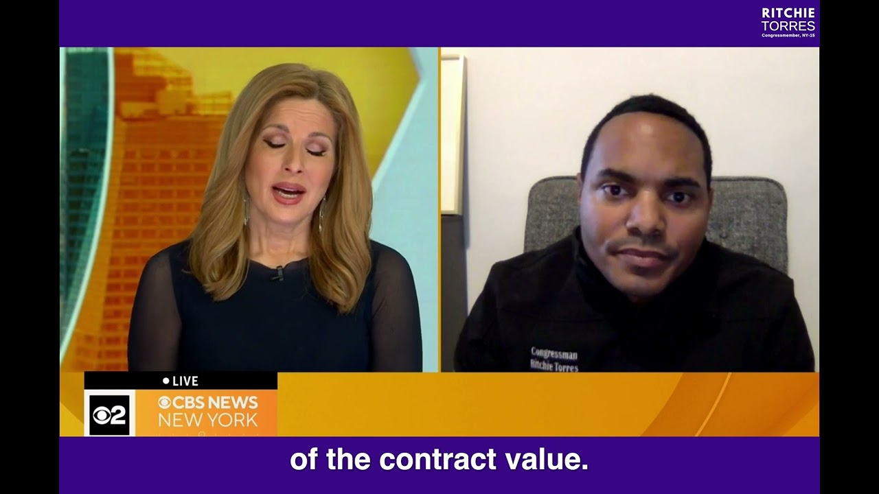 Rep. Ritchie Torres Joins CBS NY To Discuss NYCHA Corruption Investigation