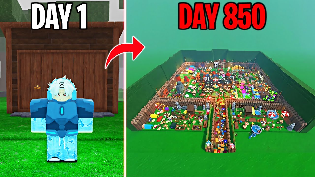 850 Days To Build a Best Base in 99 Nights in The Forest