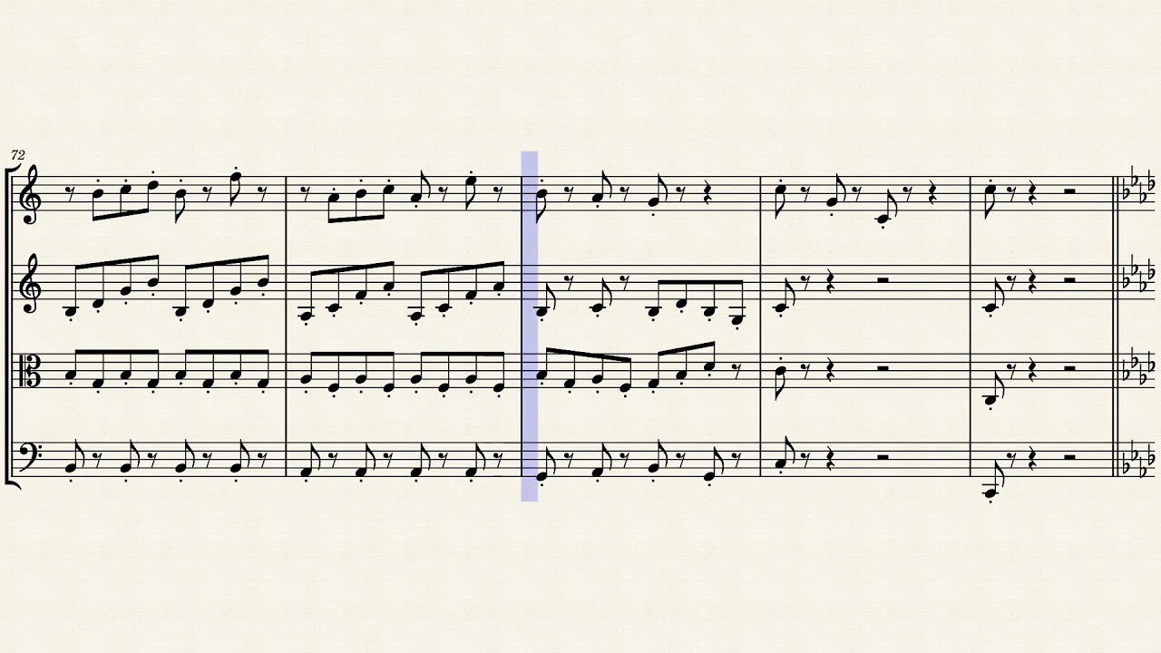 Great British Bake Off Medley arranged for string quartet