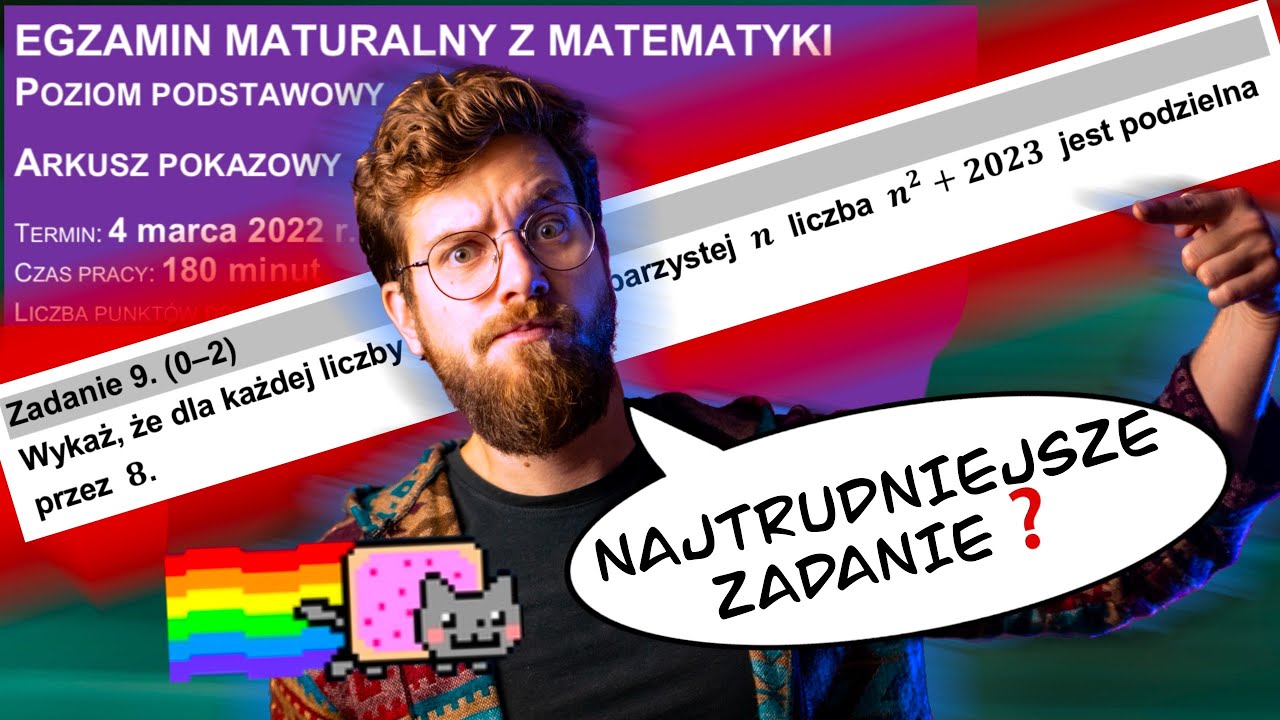 NYANTRUDNIEJSZE zadanie na MATURĘ 2023❓MATURA PODSTAWOWA - ARKUSZ POKAZOWY Zad.9