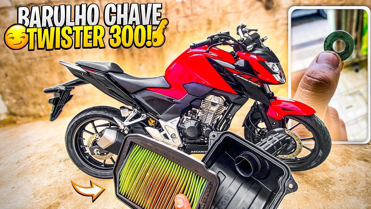 DEIXEI O RONCO DA CB 300F TWISTER CHAVE SEM FILTRO E ARRUELA!