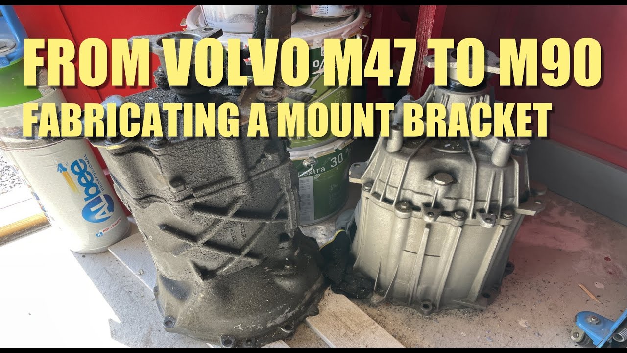 Fabricating a transmission mount for M90 in Volvo 240