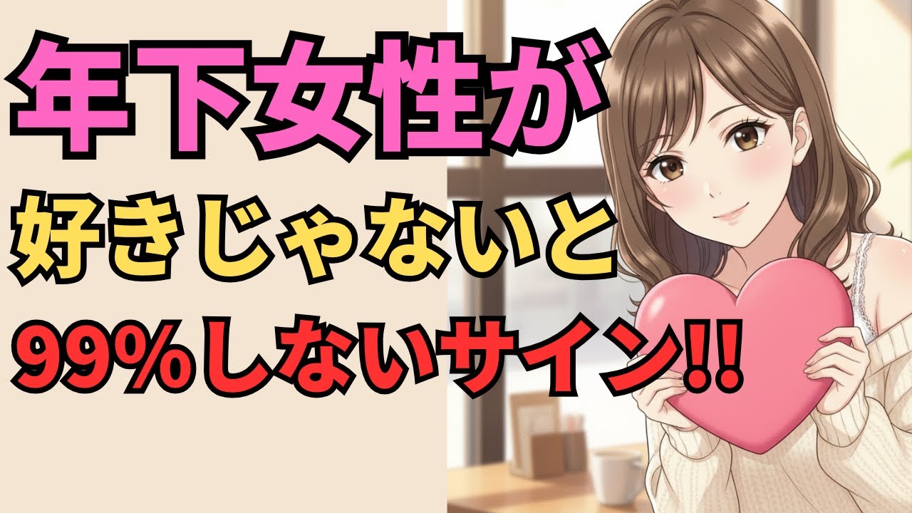 【脈アリ】年下女性が年上男性を好きじゃないと99%しないサイン7選！【マナの恋愛心理学】