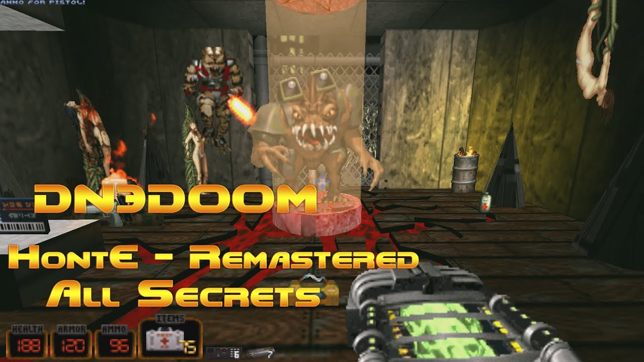 DN3DOOM HontE - Remastered Map10 - Map11. Прохождение со Всеми Секретами.|Duke Nukem 3D in Doom 2|