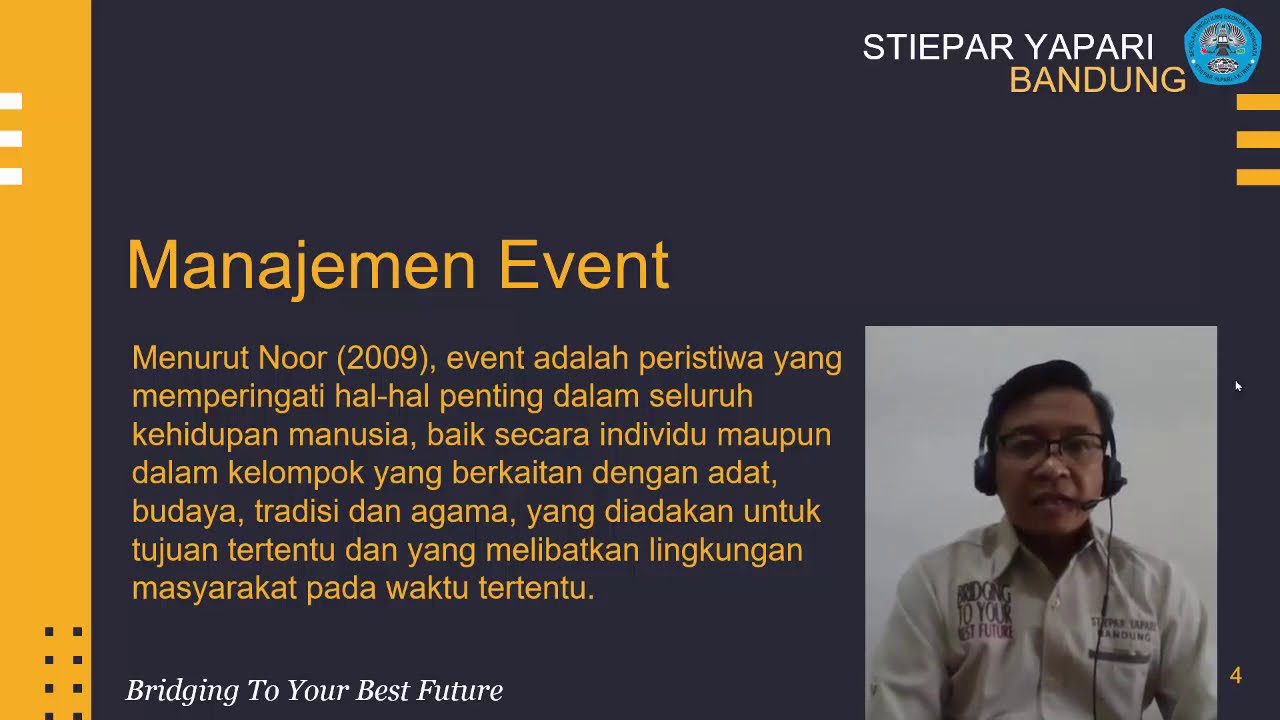 Perencanaan Event 01: Pengertian dan struktur industri Event