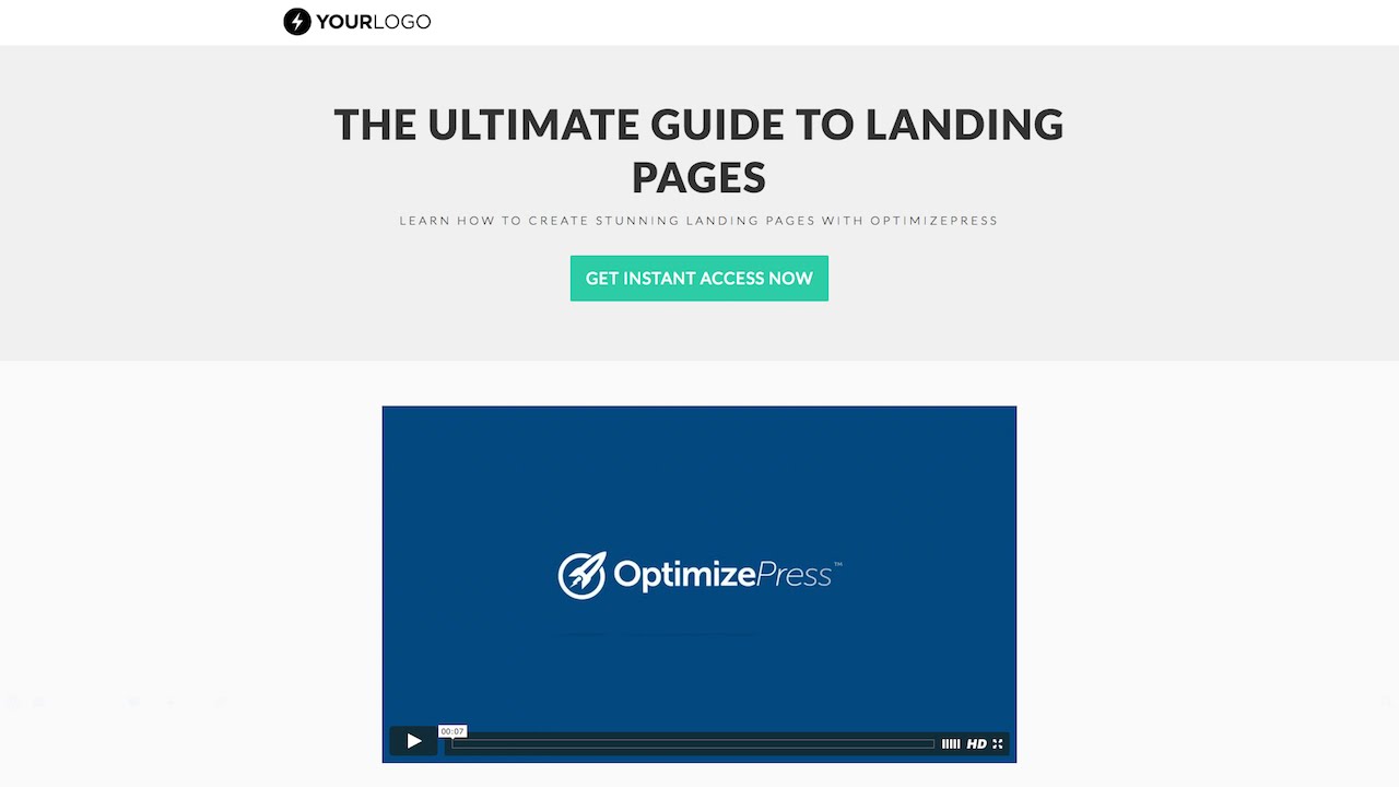OptimizePress Course Sales Page Template