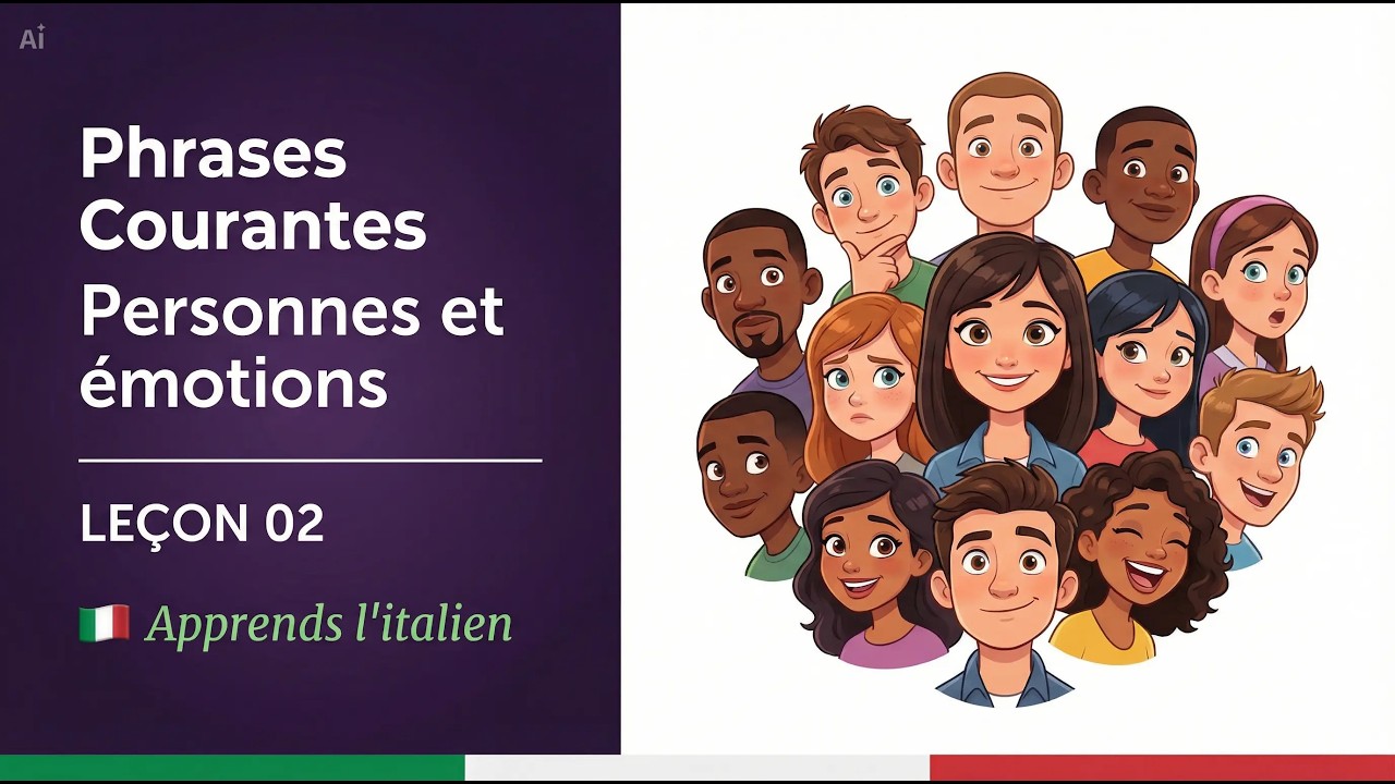 Leçon 2 : Les gens, les relations, les émotions et les événements de la vie - Apprendre l'italien
