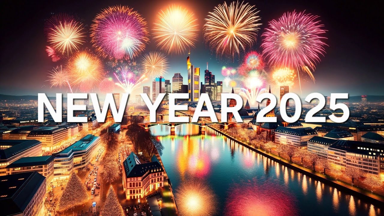 Happy New Year 2025 - Fireworks in Silvester Frankfurt Germany 🇩🇪 💥