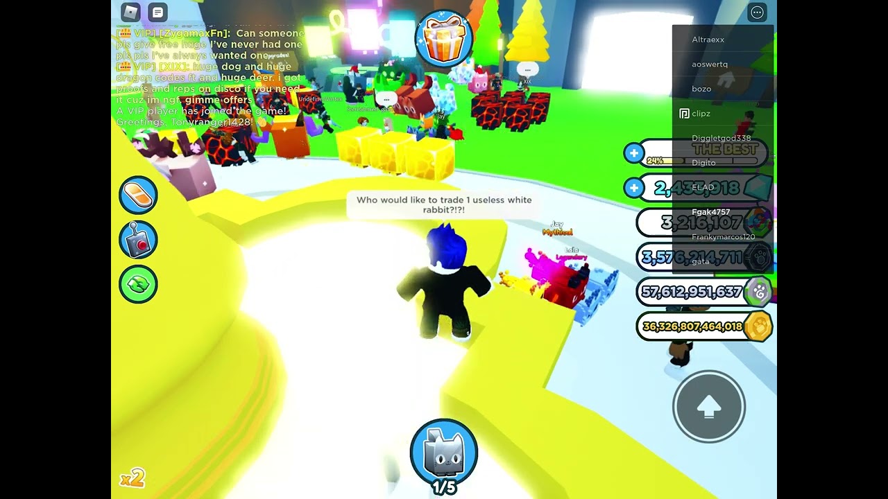 Dose Anyone Want To Trade 1 Useless White Rabbit? | Pet Simulator X
