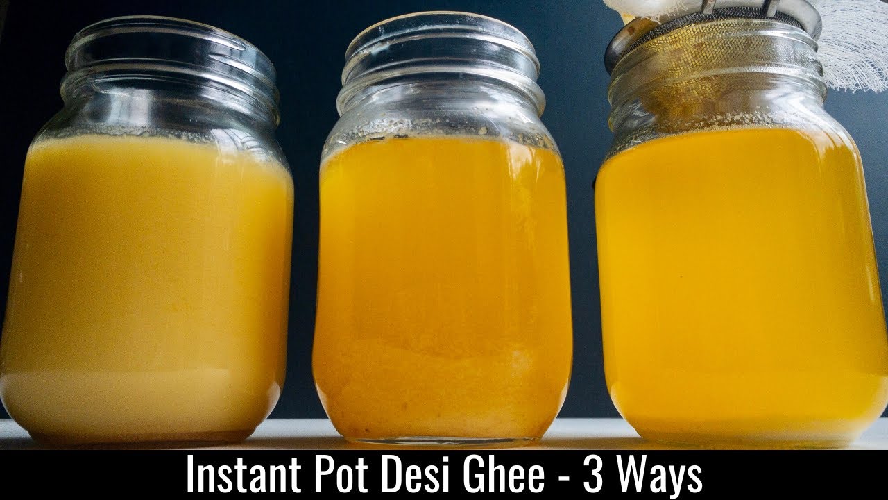Desi Ghee in Instant Pot | How to Make Ghee from Butter in Instant Pot Using 3 Different Ways