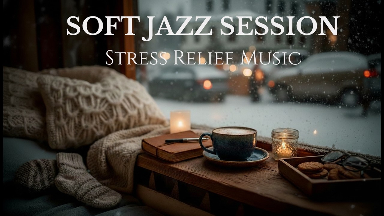 Cozy Winter Jazz Piano for Snowy Mornings ~ A Calming Cafe Atmospheree
