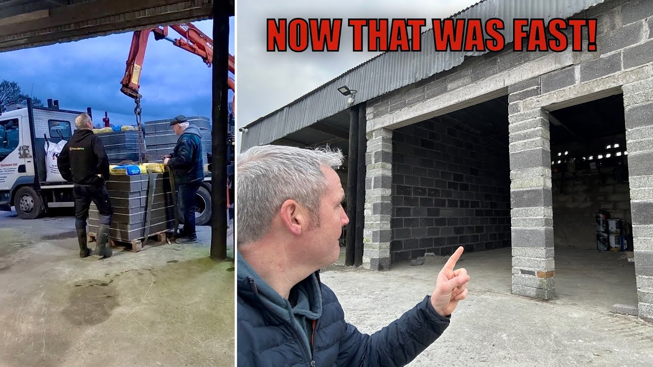 Building A New Farm Workshop || BlockWork Completed -Part 1-