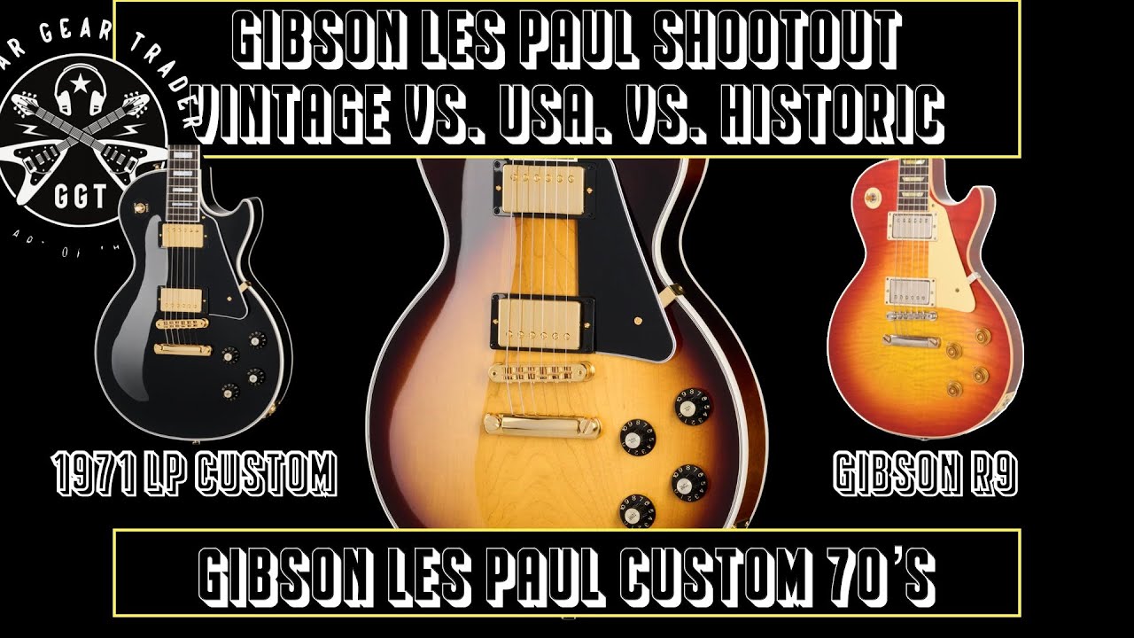 New Gibson Les Paul Custom 70s vs Vintage1971 Les Paul Custom & R9! Full Shootout & Tone Test!