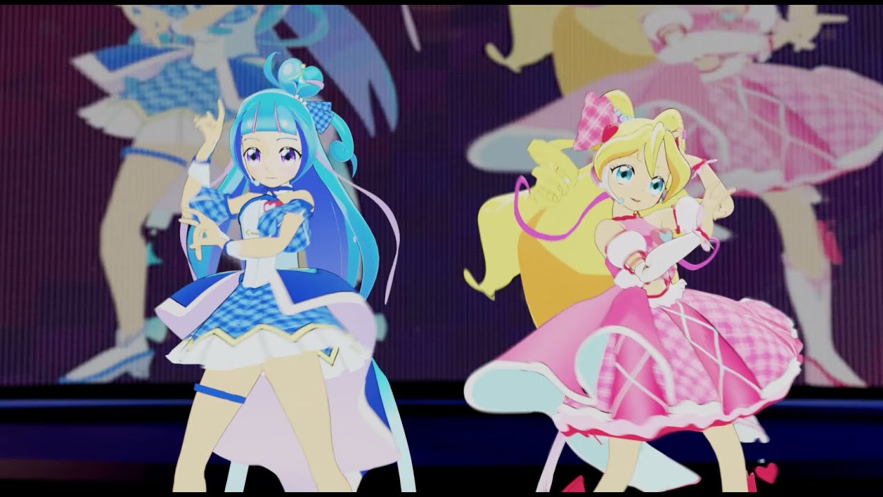 【MMD 自作モデル 配布】キミとアイドルプリキュアで「キスキツネ」