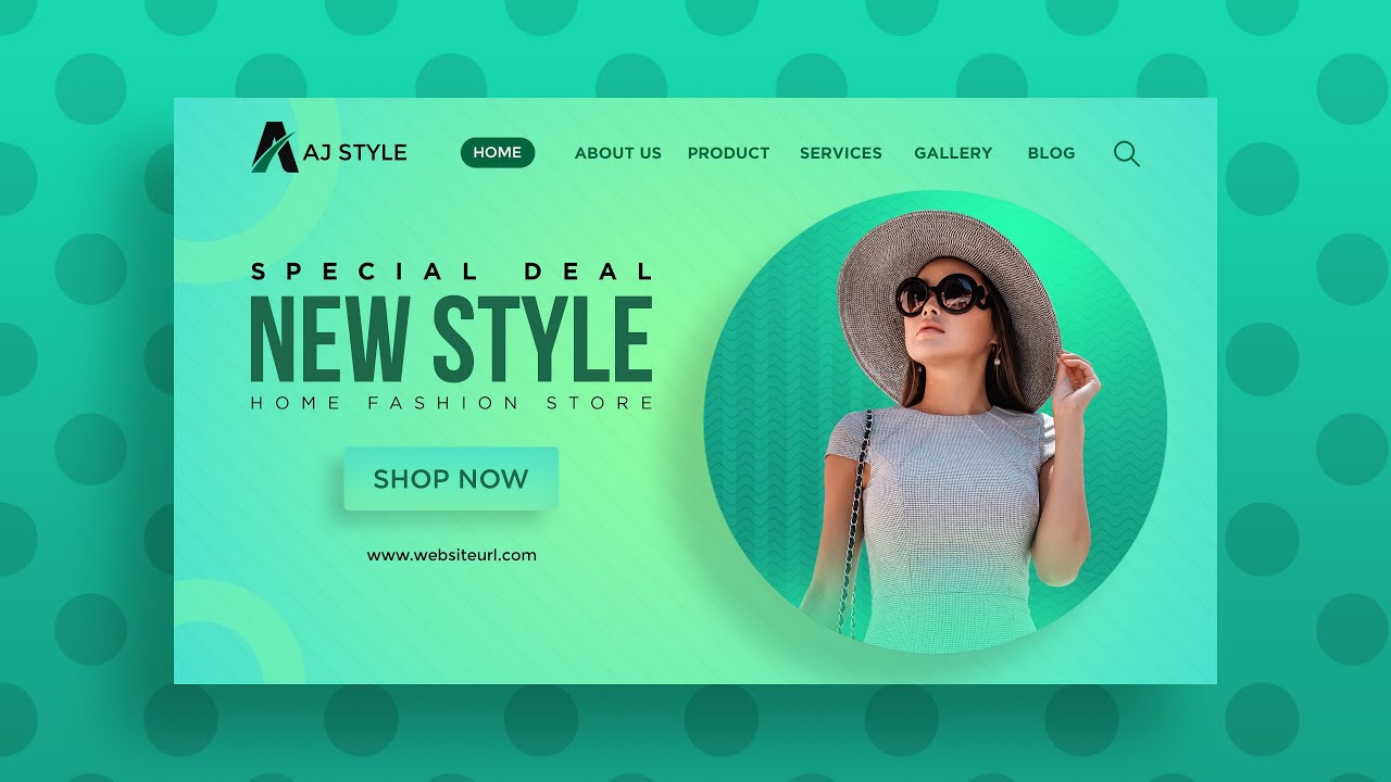 Photoshop Tutorial - Fashion Website UI Design