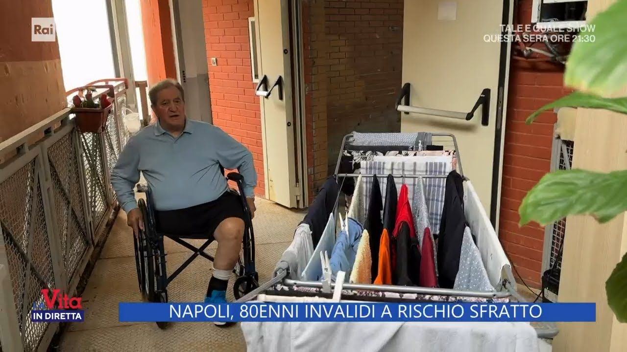 Napoli, 80enni invalidi a rischio sfratto - La Vita in diretta - 27/10/2023