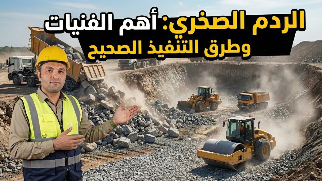 الردم الصخري | مواصفاته وطريقة دمكه واختباره ومراقبة الهبوط