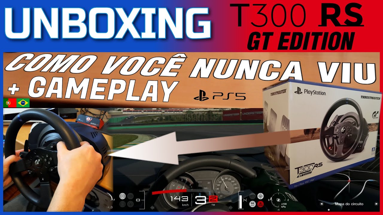UNBOXING rápido Thrustmaster T300RS GT EDITION + Gameplay GT7 (PS5) Interlagos Lancer Evo Final '15