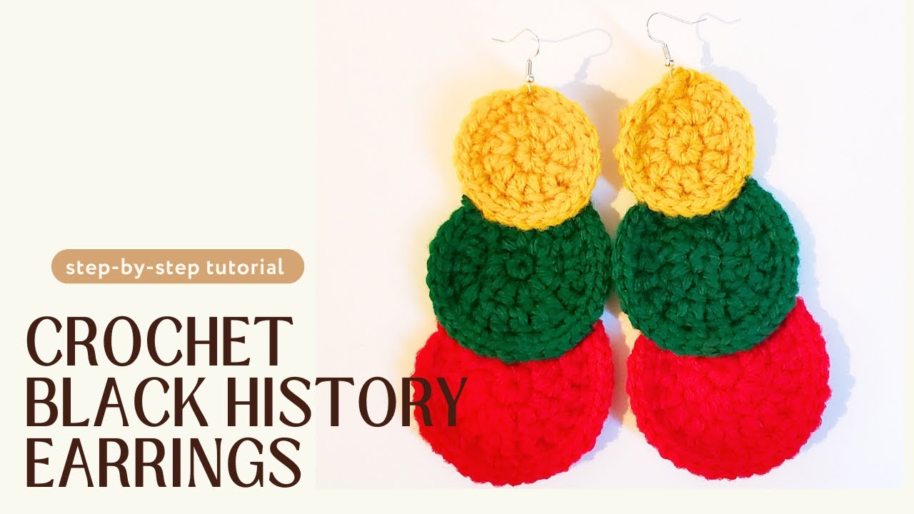How to Make Black History Crochet Earrings | Black History Month Episode 1