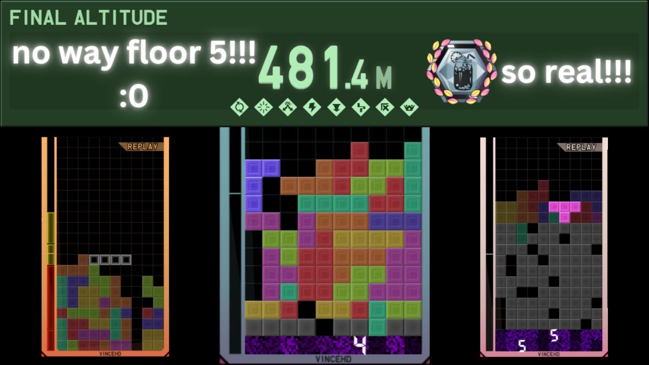 [TETR.IO] Swamp Water Challenge WR - 481.4M (Floor 5 Reached!)