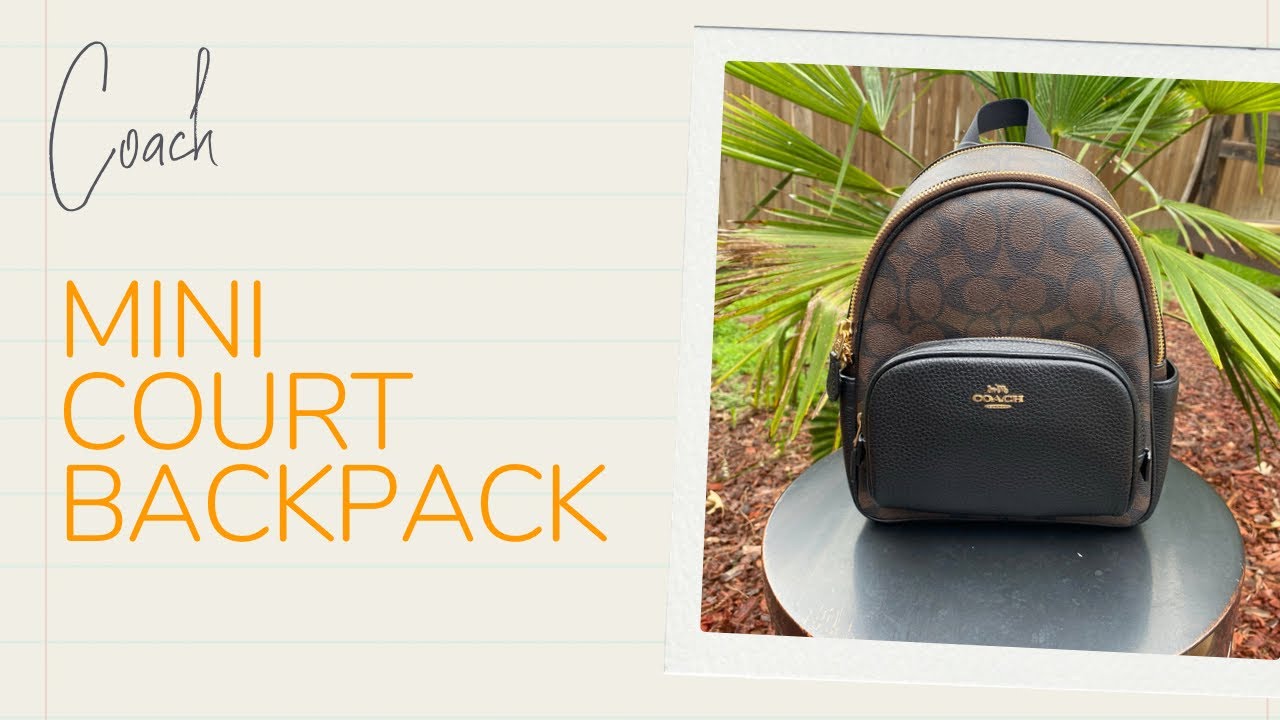 COACH MINI COURT BACKPACK + WHAT FITS