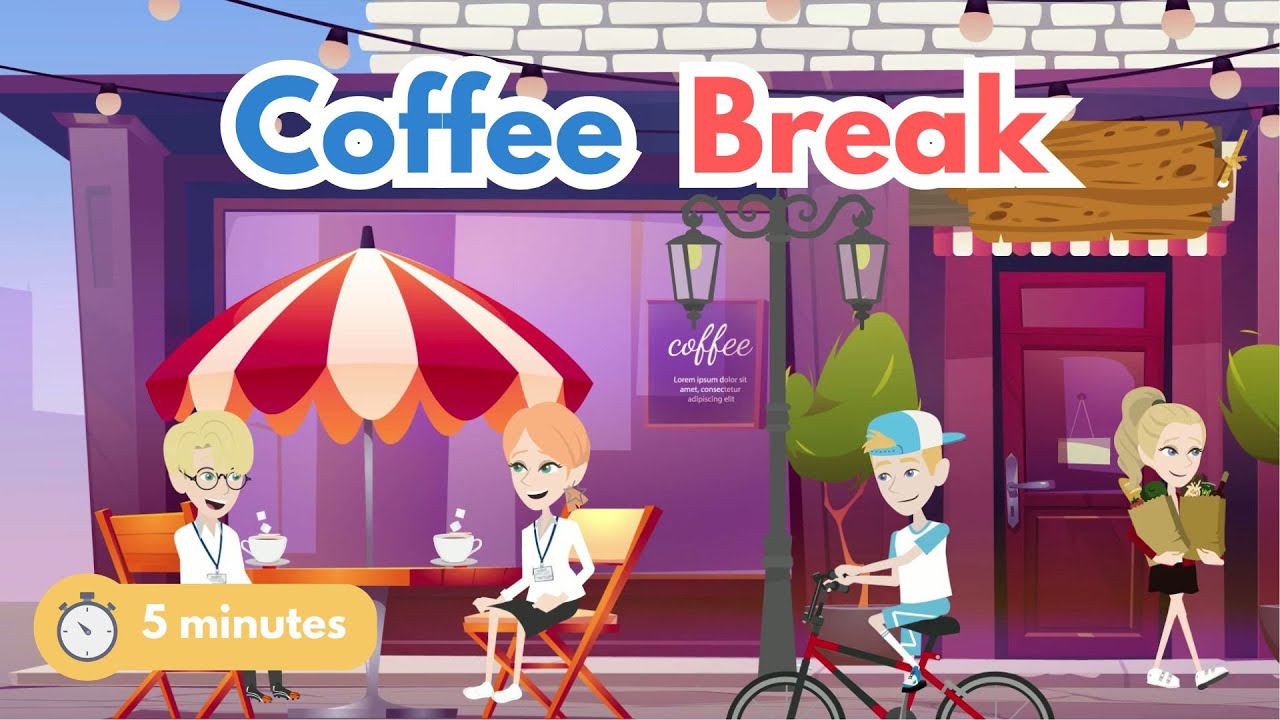 5-Minute English Conversation Practice: Coffee Break | Small Talk with a Colleague