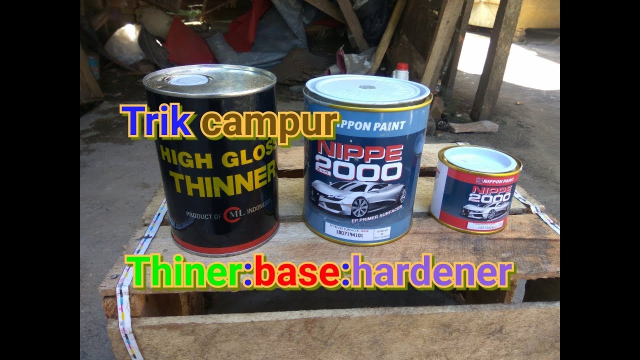 Cara takar epoxy dan thinner