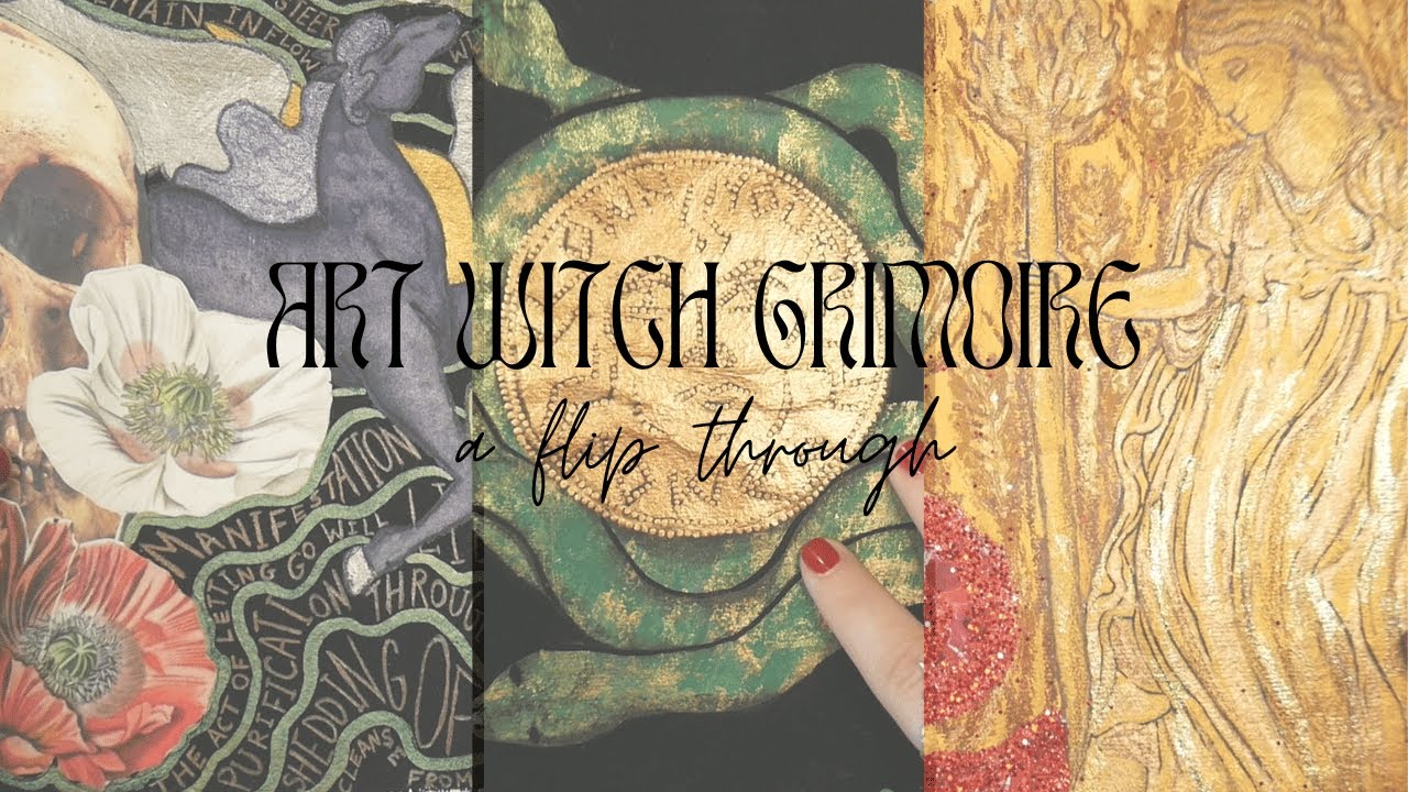 Art witch grimoire flip - weaving journal - art witch inspiration