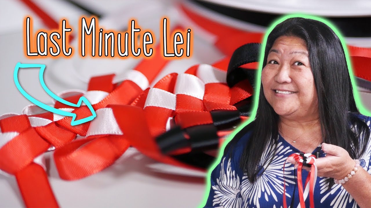 Super Easy (Last Minute) Braided Ribbon Lei