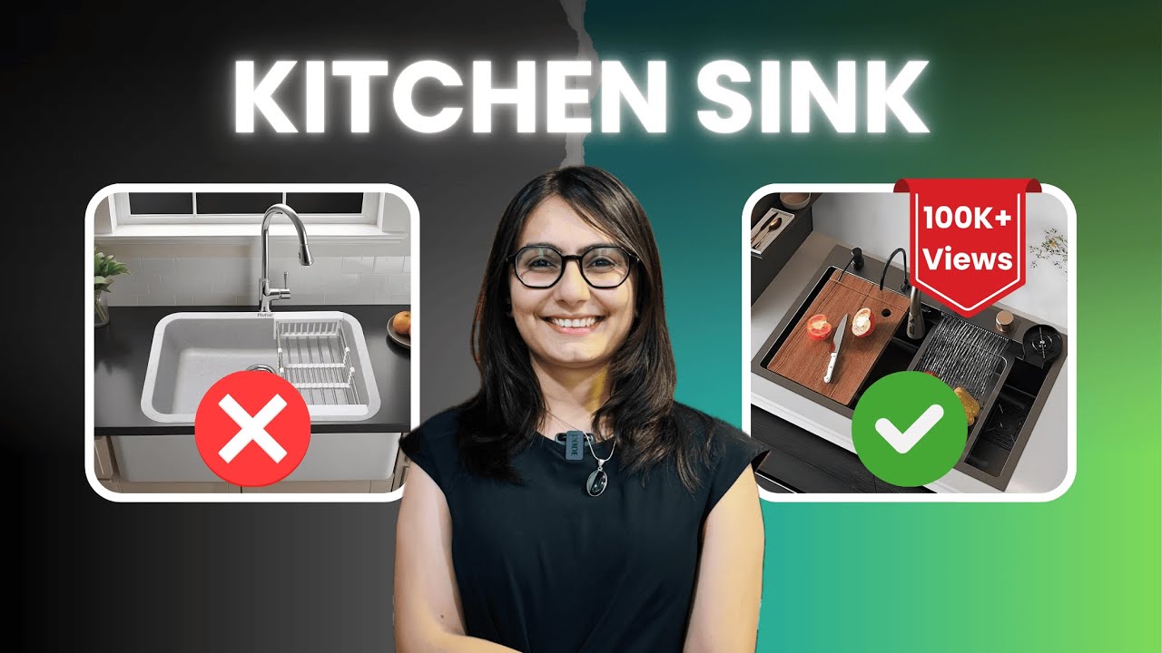 Kitchen Sink - SS vs Quartz | Types and Brands | Waterfall Sink | Pros & Cons #interiordesign