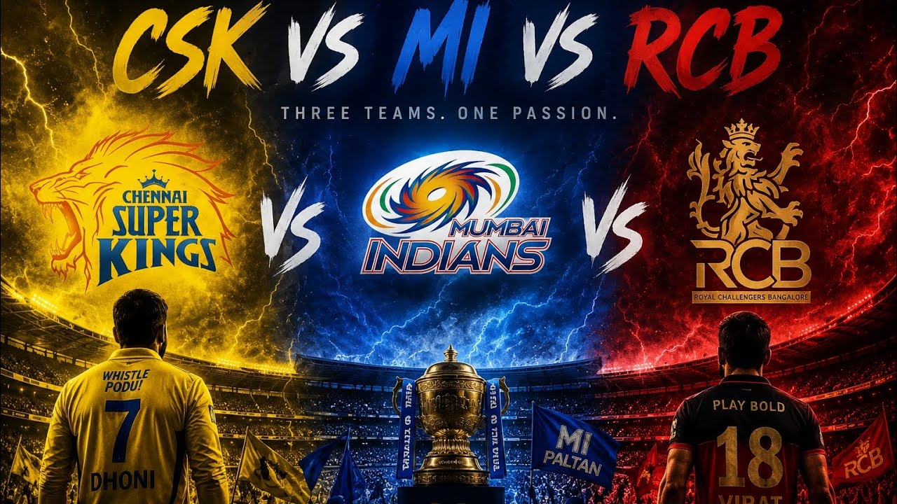 CSK 🆚 MI 🆚 RCB Trending song comment which is best #king #hitman #captaincool