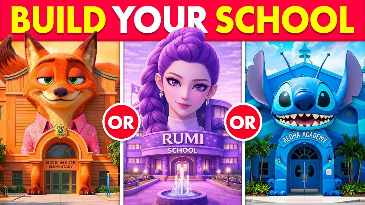 Would You Rather...? Build Your Luxury Dream School 🏫🌈📚 Stitch, Zootopie 2, Kpop Demon Hunters