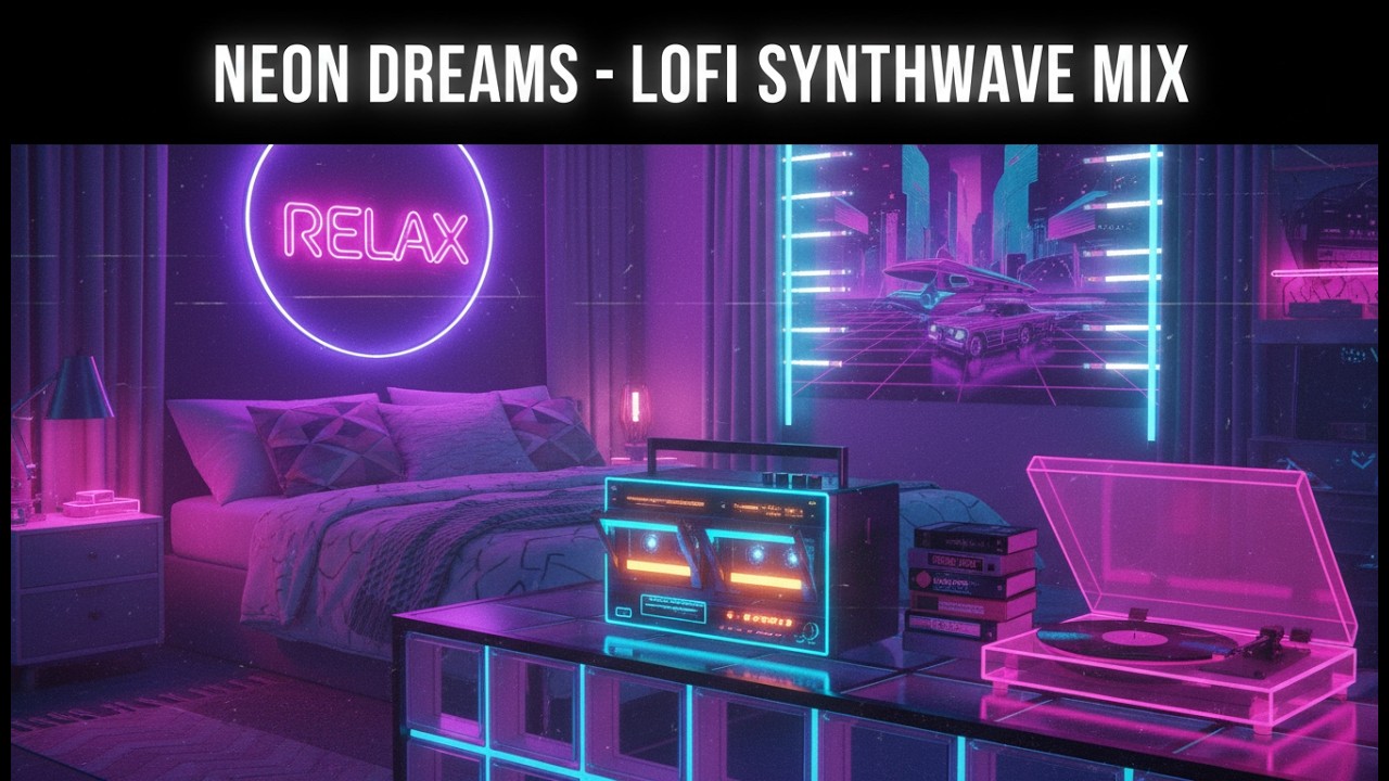 80s Synthwave Lofi Mix 2026 – Retro Dreams & Neon Chill