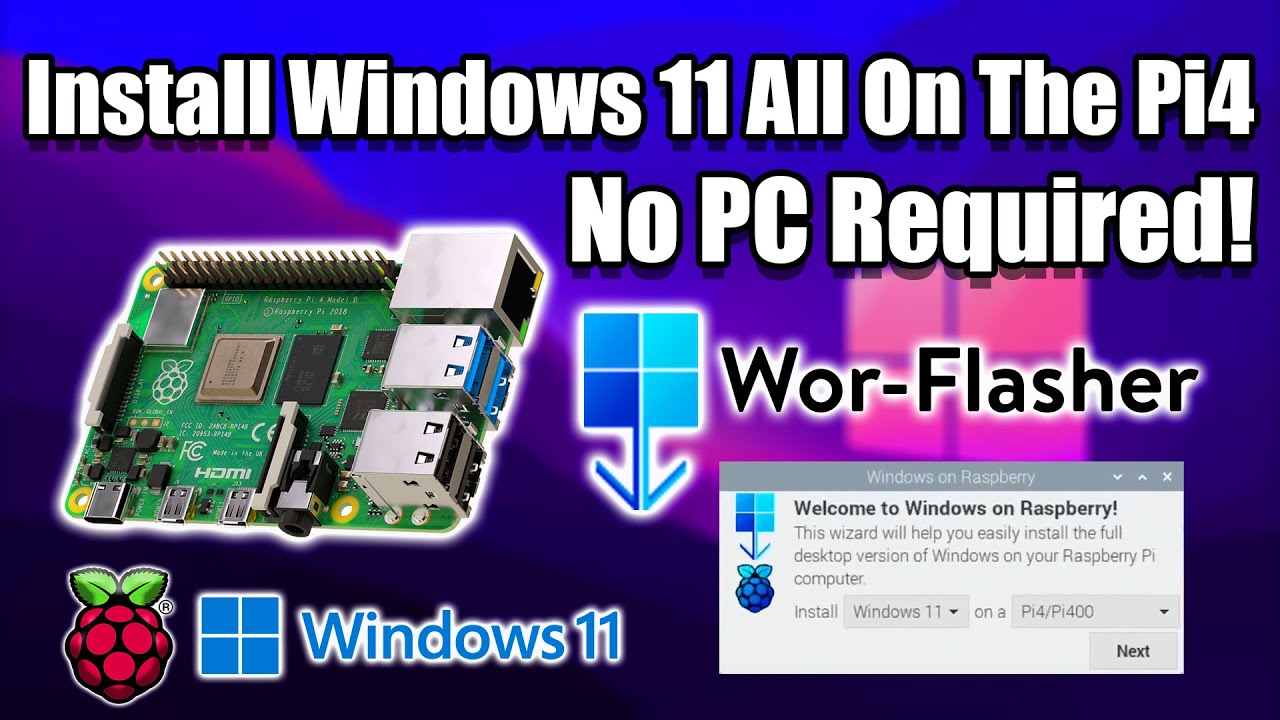 Наконец-то установите Windows 11 на Raspberry Pi 4. ПК НЕ ТРЕБУЕТСЯ!