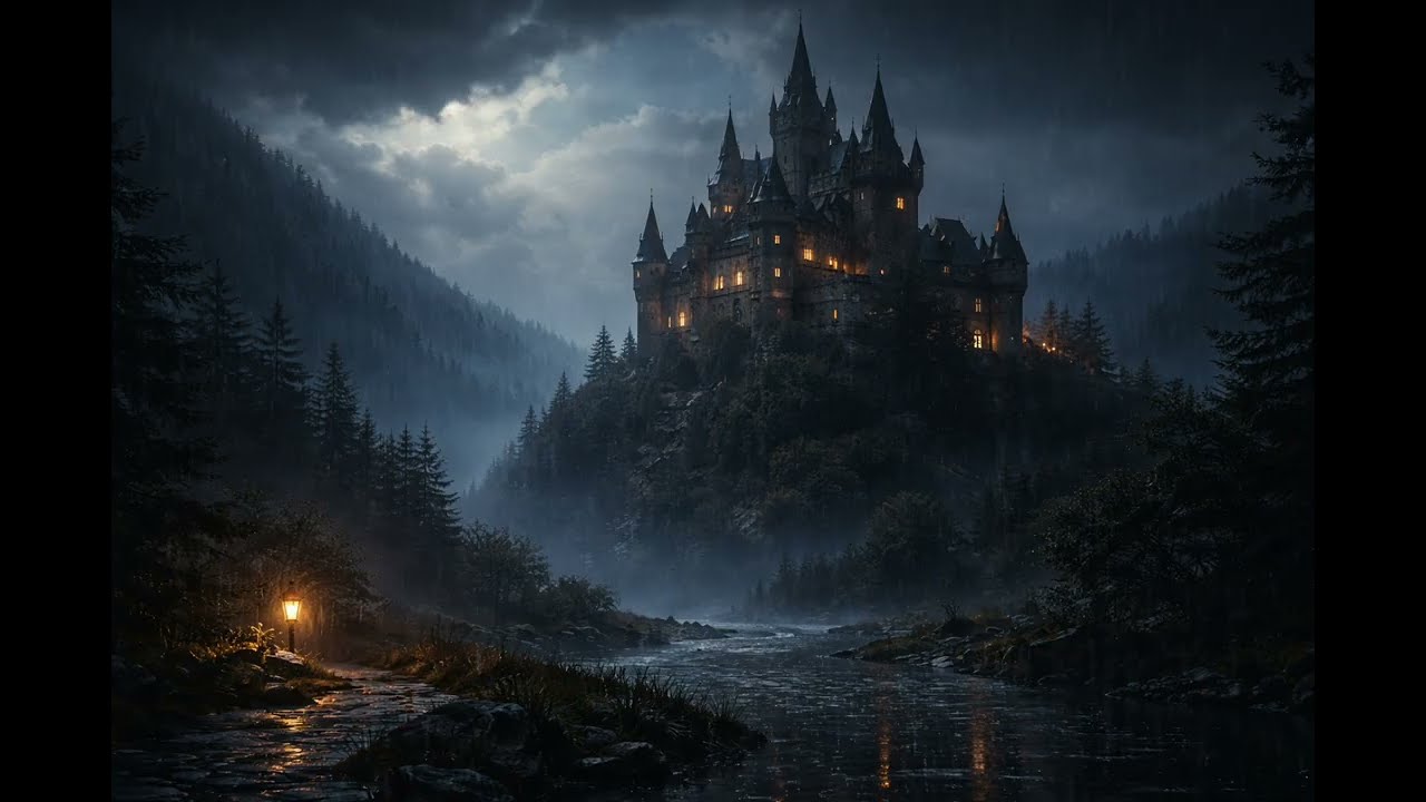 Dark Castle Rain Ambience 🌧️ 3 Hours | Relaxing Vibes for Sleep & Focus