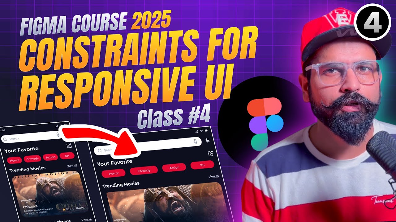 Constraints in figma tutorial responsive class 4 by graphics guruji