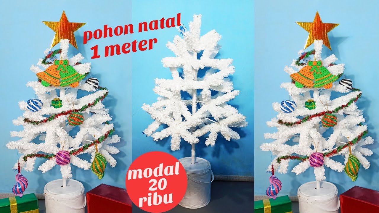 POHON NATAL DARI BARANG BEKAS 1 METER MODAL 20 RIBU