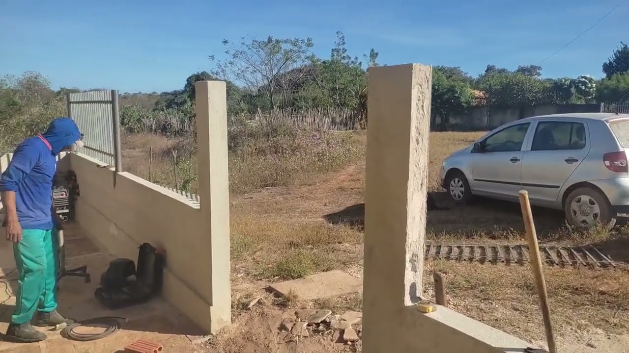 Como colocar gradiados em muro.