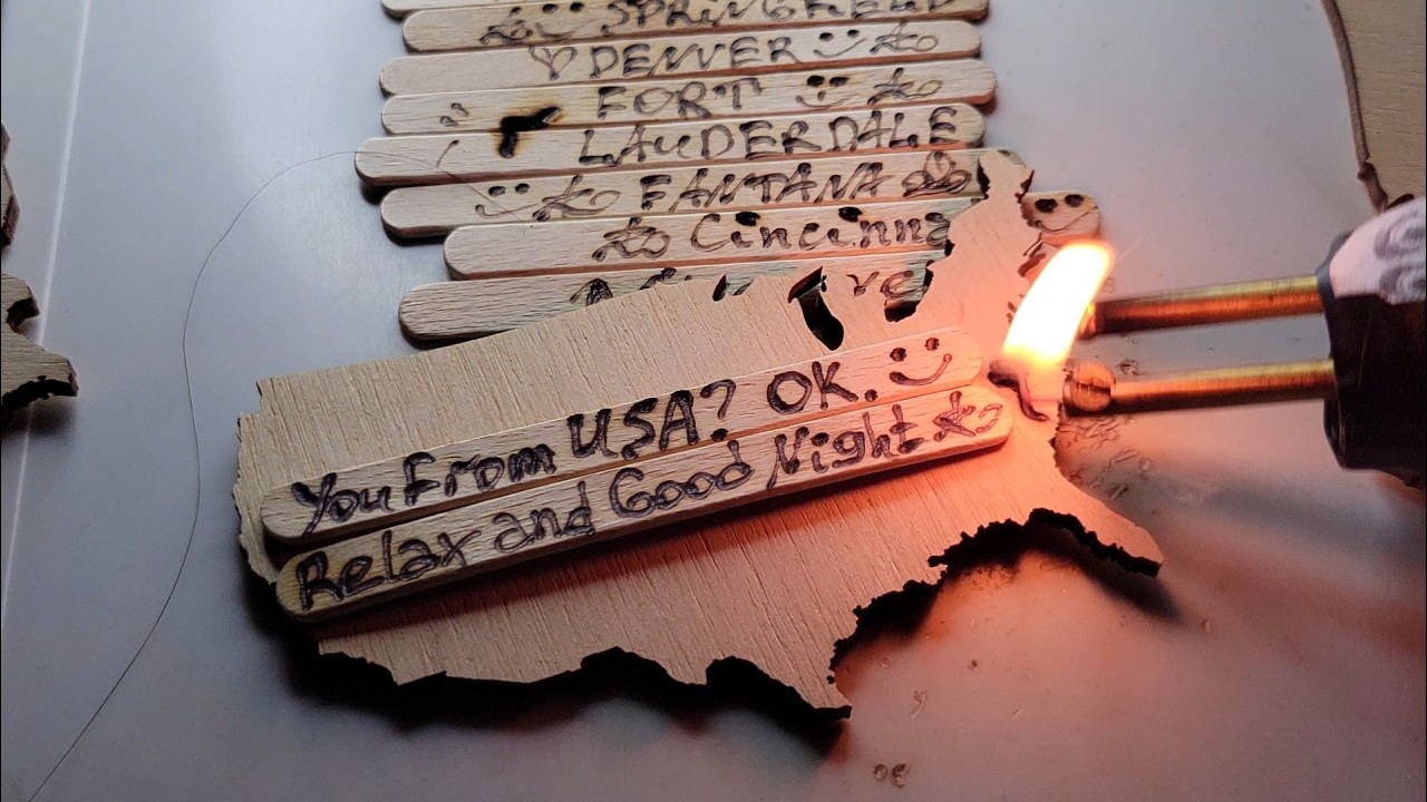 Good Night USA 24/7  Pyrography for your relax ✍🏻🔥