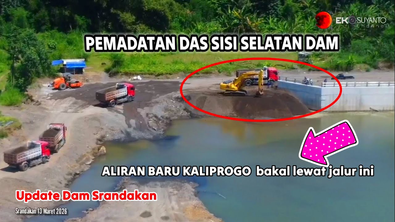🔴MANTAP PENGUATAN  DAS Sisi Selatan Dam Srandakan ‼️ Excavator Timbun dan meratakan Pasir! 