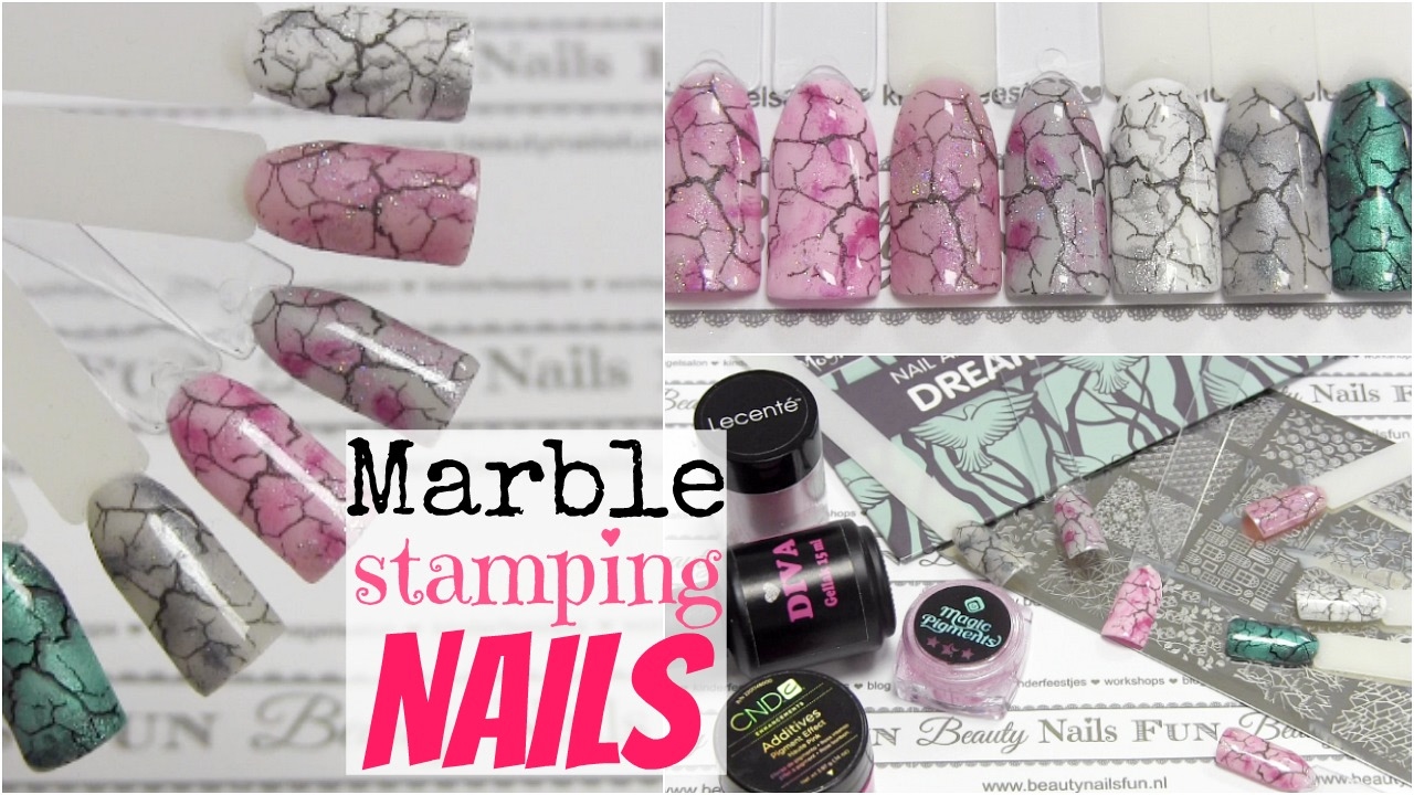 Marble stamping nailart ♥ Beautynailsfun.nl