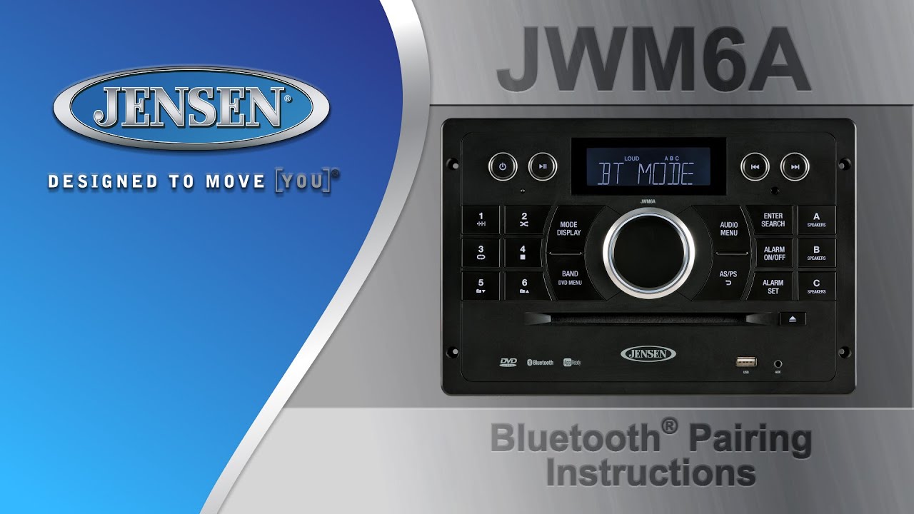 JENSEN&reg; | JWM6A Bluetooth&reg; Pairing Instructions