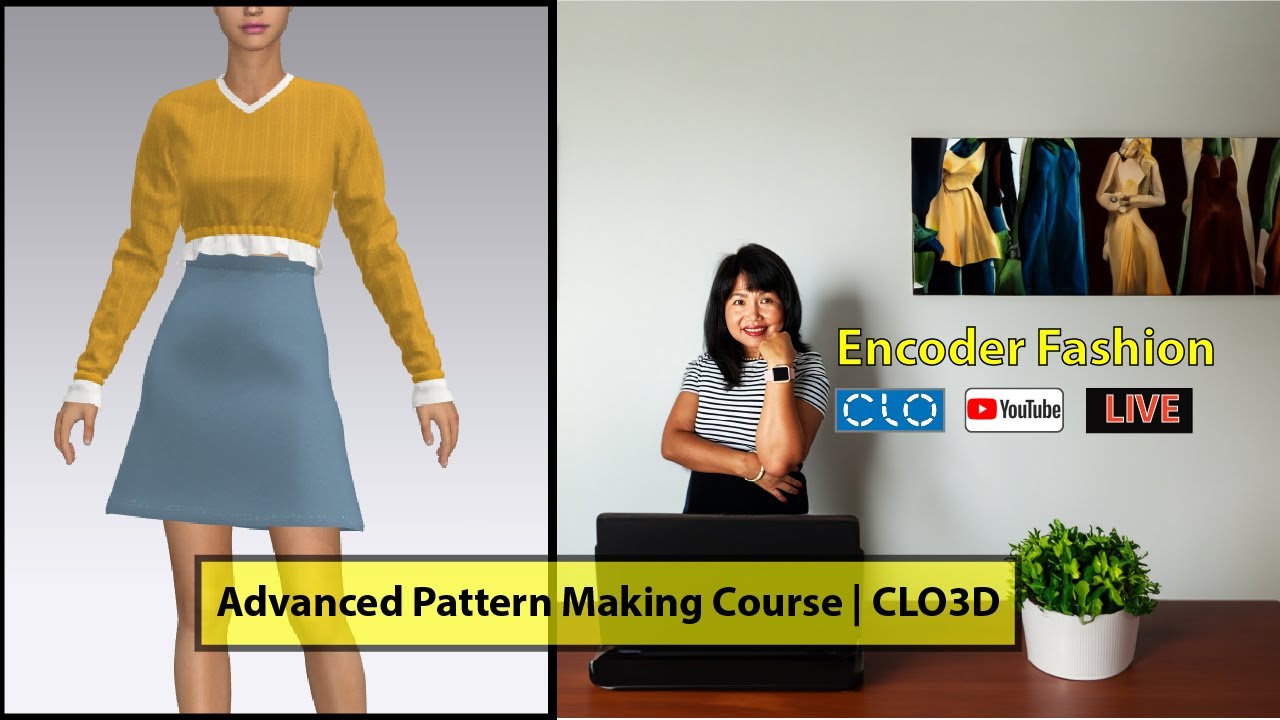 Draft a Basic Skirt Pattern CLO 3D | Advanced Pattern Making Course