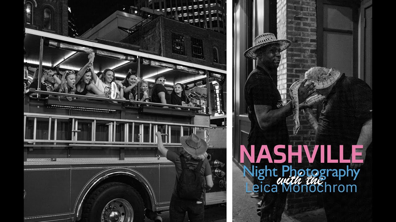 Night Time Street Photography With The Leica Monochrom - Nashville Nightlife #leica